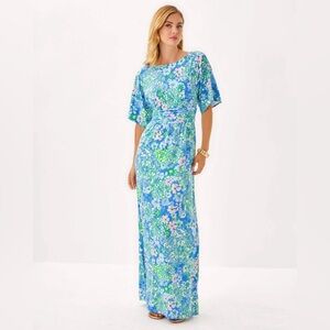 Lilly Pulitzer Vibrant Floral Maxi Dress NWT